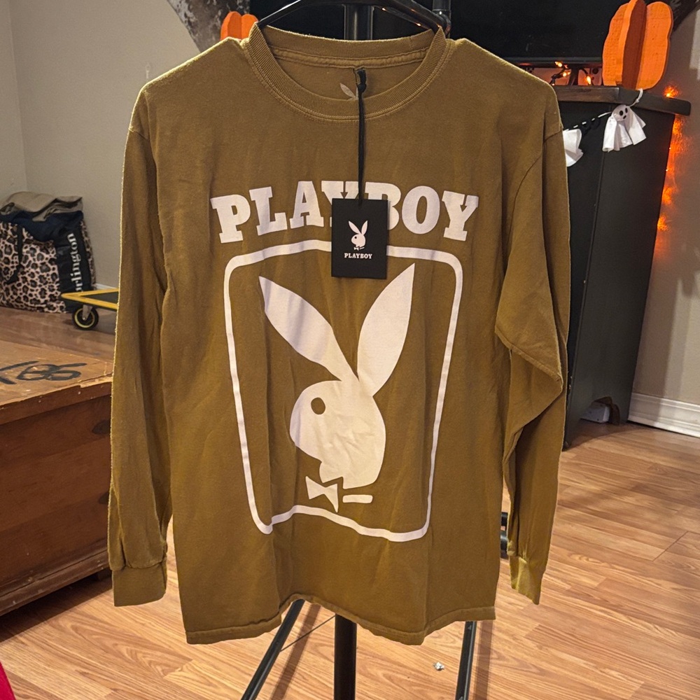 PLAYBOY Long Sleeve Tee - Mustard